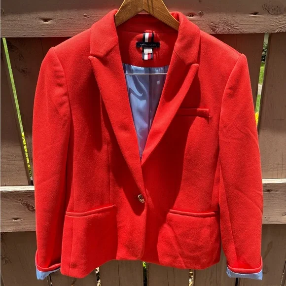 💜HOST PICK💜 Preppy Tommy Hilfiger Blazer Sz 8 - EUC - Picture 11 of 14